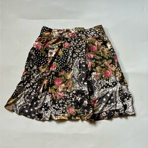 Vintage Floral Patchwork Circle Skirt